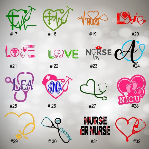 NURSING VINYL DECAL - 5-6" decal - Picture 2 of 10